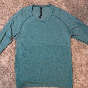 Men's lululemon teal metal vent long sleeve shirt